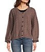 Snug Lyfe Basketweave Cardigan - Plum Brown