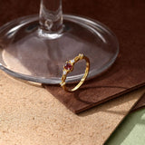 Sterling Silver Antique Garnet Ring
