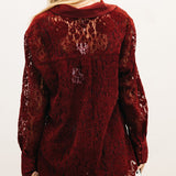 Faith Button Down Blouse - Cabernet