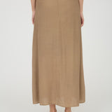 Lightweight Side Slit Midi Skirt