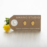 Mexican Sugar Skull Stud Earrings