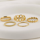 Dainty Gold Rings - Waterproof 18k Gold Stackable Rings