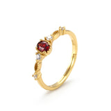 Sterling Silver Antique Garnet Ring