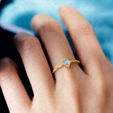 Silver Fantasy Retro Moonstone Ring