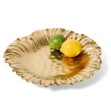 Large Matte Gold Sunflower Plate