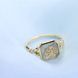 Sterling Silver K Gold-plated Gray-blue Labradorite Ring