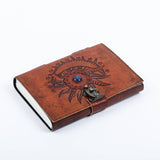 Embossed Leather diary with Stone