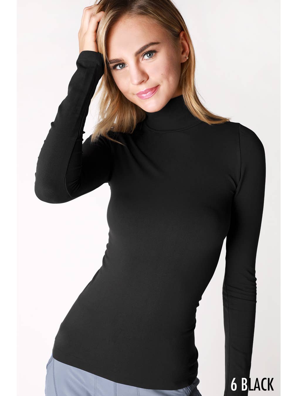 Mock Neck Long Sleeve Top