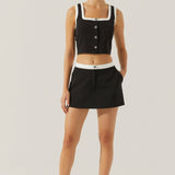 Rory Contrast Trim Top