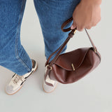 Burano Leather Crossbody Bag - Brown