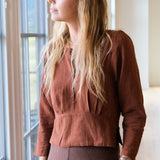 Crepe Cotton Blouse - Tabaco