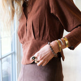 Crepe Cotton Blouse - Tabaco