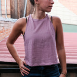 Wild Joy Racerback Crop Tank - Delicate Wings