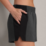 DreamGlow Colorblock Shorts - Pure Black - Heather