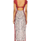 Suddenly Fine Maxi Slip Dress - Birch Combo