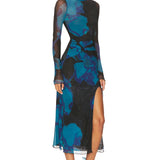 Gianni Mesh Maxi Dress - Night Combo