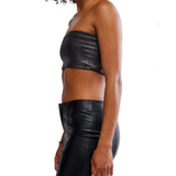 Amelia Foil Bandeau - Black Combo