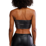 Amelia Foil Bandeau - Black Combo
