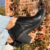 Rylee Leather Boots - Black