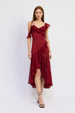 Annalis Maxi Dress - Deep Crimson
