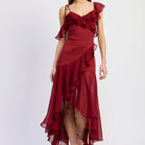 Annalis Maxi Dress - Deep Crimson