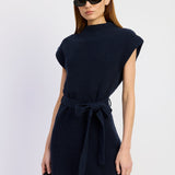 Nathalia Mini Sweater Dress - Navy