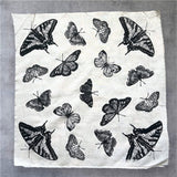 Hand Printed Butterfly Bandana