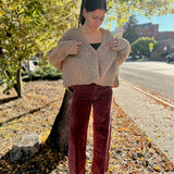 Monmarte Button Cardigan - Caramel