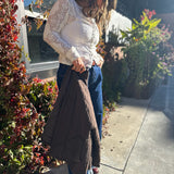 Scarlette Open Quilted Jacket - Brown