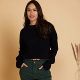 Diamond Knit Sweater - Black