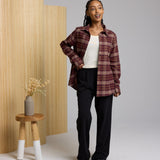 Shiloh Unisex Flannel Shirt - Fudge