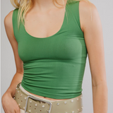 Clean Lines Muscle Cami - Elm Green