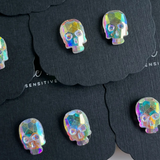 Crystal Skull Stud Earrings