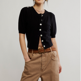 Isla Solid Cardi- Velvet Black