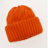 Coast Line Beanie -Electric Orange