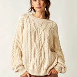 Frankie Cable Sweater - Ivory