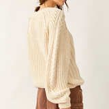 Frankie Cable Sweater - Ivory