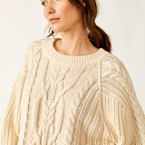 Frankie Cable Sweater - Ivory