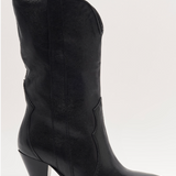 Feather Heel Boot - Black