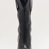 Feather Heel Boot - Black