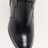 Feather Heel Boot - Black