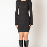 Shimmer Sweater Dress - Black