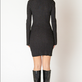 Shimmer Sweater Dress - Black