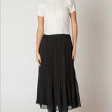 Chiffon Pleated Skirt - Black