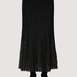 Treasures of Light Knit Midi Skirt - Black/Gold