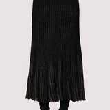 Treasures of Light Knit Midi Skirt - Black/Gold