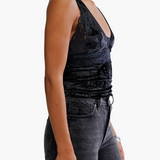 Bed of Roses Velvet Cami - Black