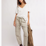 Moxie Low Slung Pull On Barrel Jeans