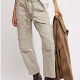 Moxie Low Slung Pull On Barrel Jeans