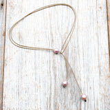 Tula Tie Necklace - Assorted Pearls